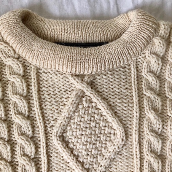 Irish wool fisherman sweater - Picture 2 of 7